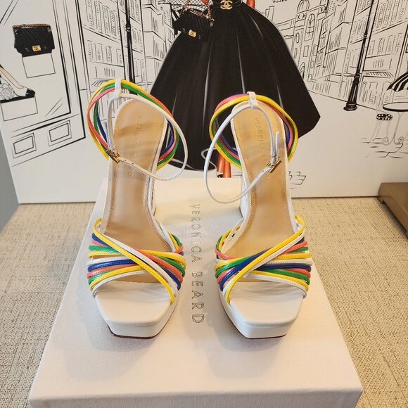 Veronica Beard Fletcher Multi-Colored Sandals - Picture 3 of 9